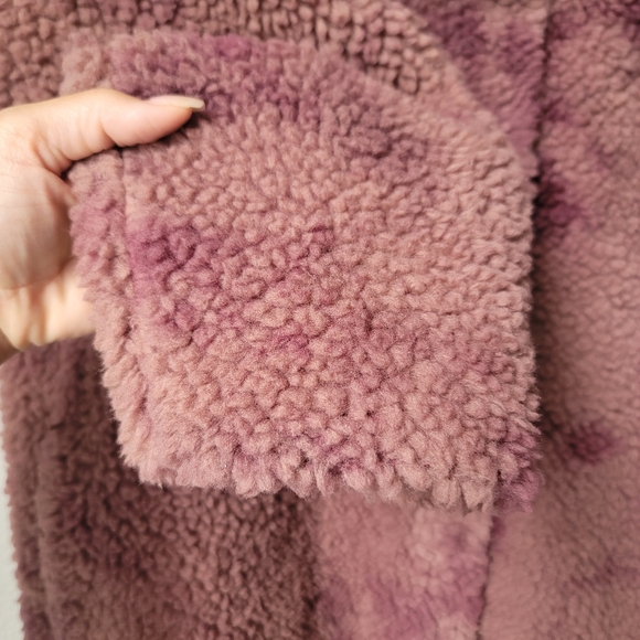 NWT Lululemon lab Textured Fleece Coat, Size 8, Diamond Dye Dusty Bronze Pelt - Picture 5 of 11